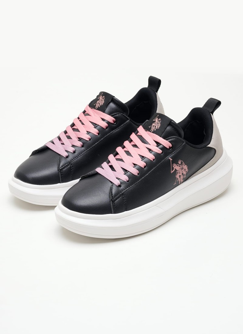 Women Casual Shoes from the U.S. Polo Assn. brand Helis026 Black ECOleather mortoglou.gr eshop