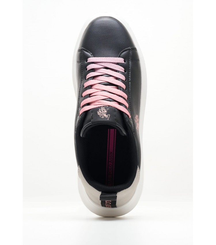 Γυναικεία Παπούτσια Casual Helis026 Μαύρο ECOleather U.S. Polo Assn.