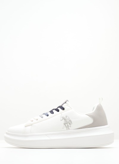 Γυναικεία Παπούτσια Casual Helis026 Άσπρο ECOleather U.S. Polo Assn.