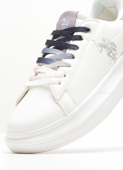Γυναικεία Παπούτσια Casual Helis026 Άσπρο ECOleather U.S. Polo Assn.