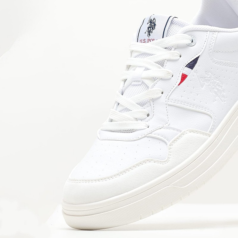 Ανδρικά Παπούτσια Casual Kosmo001.Club Άσπρο ECOleather U.S. Polo Assn.