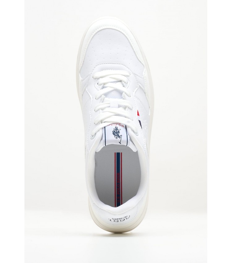 Ανδρικά Παπούτσια Casual Kosmo001.Club Άσπρο ECOleather U.S. Polo Assn.