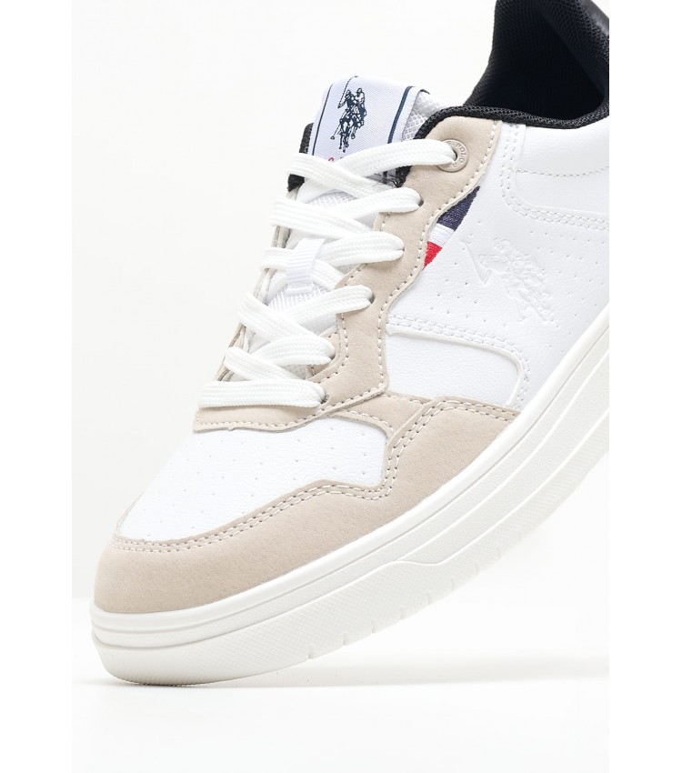 Women Casual Shoes Kosmo002 White ECOleather U.S. Polo Assn.