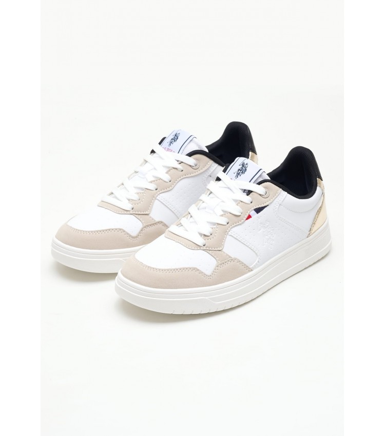 Women Casual Shoes Kosmo002 White ECOleather U.S. Polo Assn.