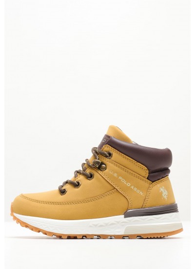 Kids Boots Mikael001 Yellow ECOleather U.S. Polo Assn.