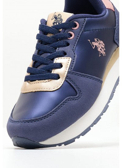 Kids Casual Shoes Nobik011A Blue Fabric U.S. Polo Assn.