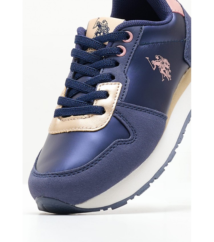 Kids Casual Shoes Nobik011A Blue Fabric U.S. Polo Assn.