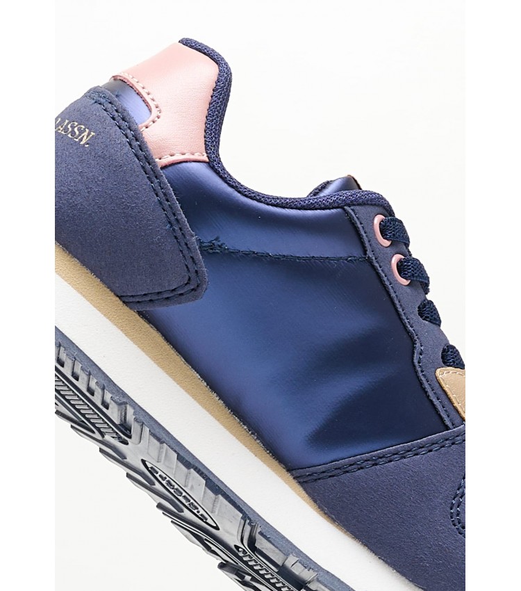 Kids Casual Shoes Nobik011A Blue Fabric U.S. Polo Assn.