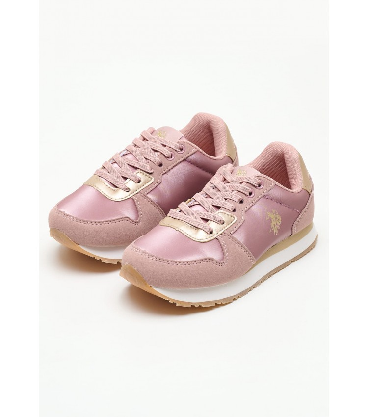 Kids Casual Shoes Nobik011A Pink Fabric U.S. Polo Assn.