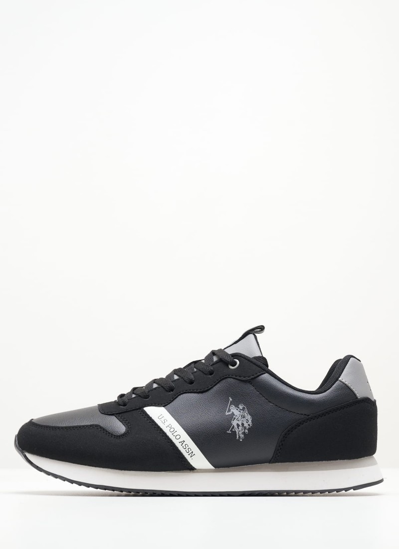 Men Casual Shoes from the U.S. Polo Assn. brand Nobil009A Black ECOleather mortoglou.gr eshop