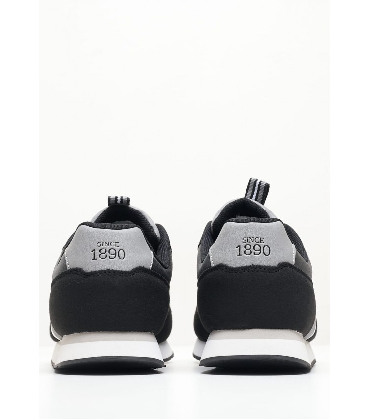Ανδρικά Παπούτσια Casual Nobil009A Μαύρο ECOleather U.S. Polo Assn.