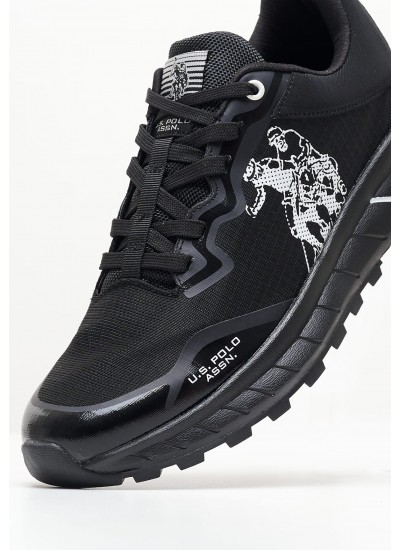 Men Casual Shoes Seth005 Black Fabric U.S. Polo Assn.