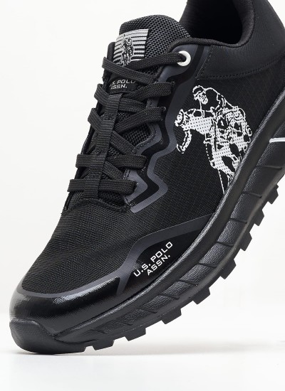 Men Casual Shoes Seth005 Black Fabric U.S. Polo Assn.