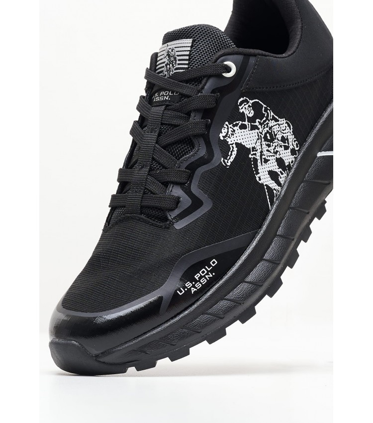 Ανδρικά Παπούτσια Casual Seth005 Μαύρο Ύφασμα U.S. Polo Assn.