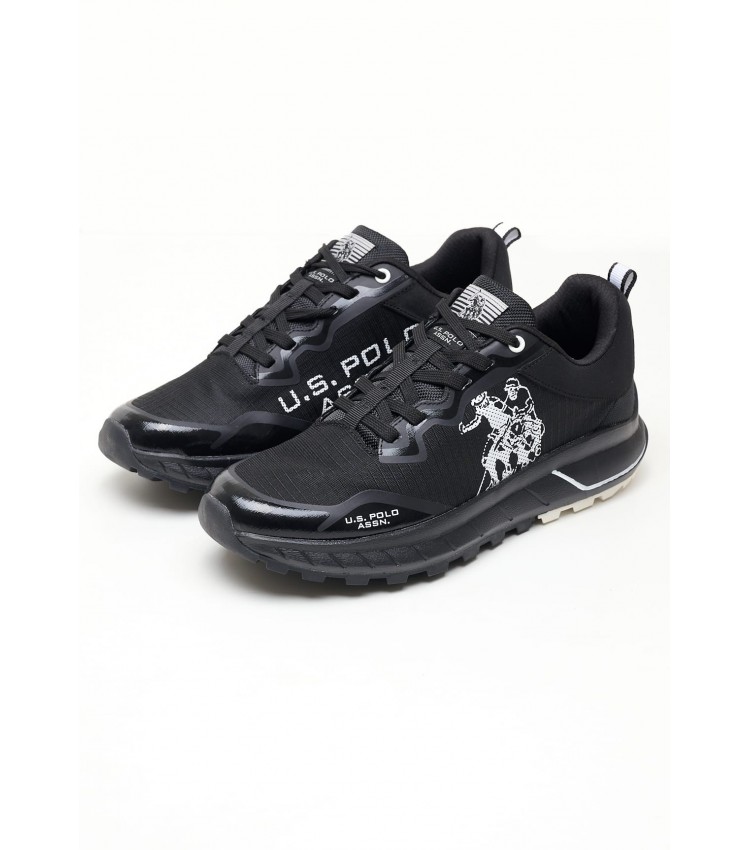 Men Casual Shoes Seth005 Black Fabric U.S. Polo Assn.