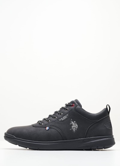 Men Casual Shoes Ygor006 Black ECOnubuck U.S. Polo Assn.