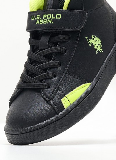 Παιδικά Μποτάκια Zach002 Μπλε ECOleather U.S. Polo Assn.