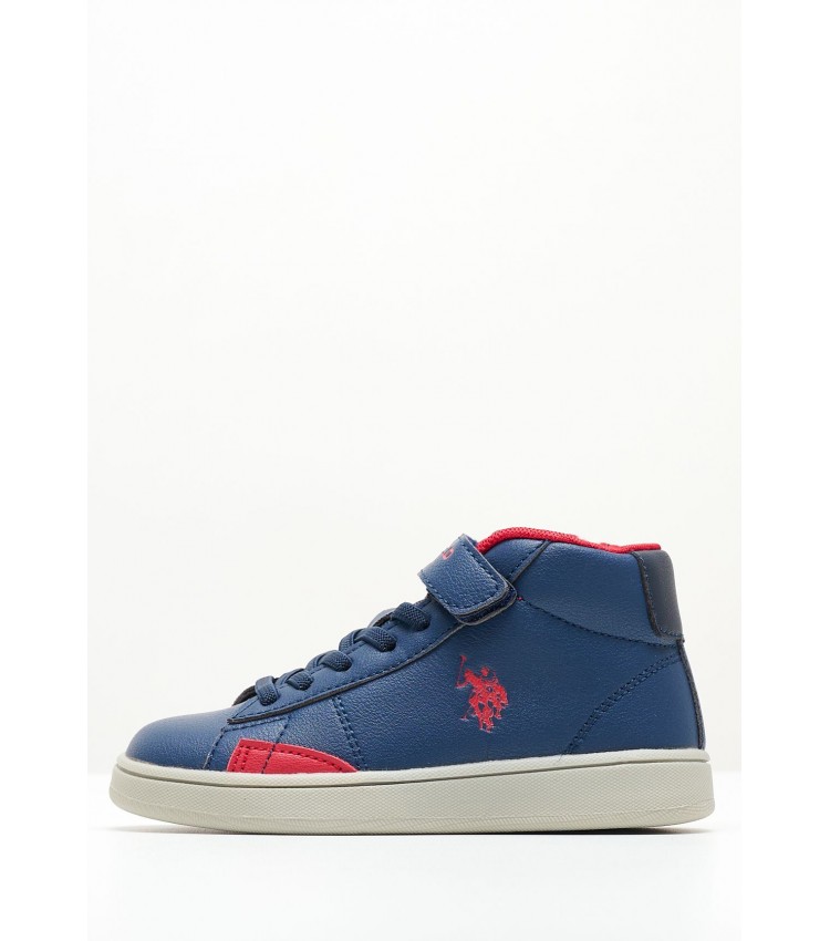 Kids Boots Zach002 Blue ECOleather U.S. Polo Assn.