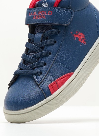 Kids Boots Zach002 Blue ECOleather U.S. Polo Assn.