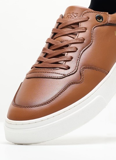Ανδρικά Παπούτσια Δετά M4972.GLM Μαύρο Δέρμα Boss shoes
