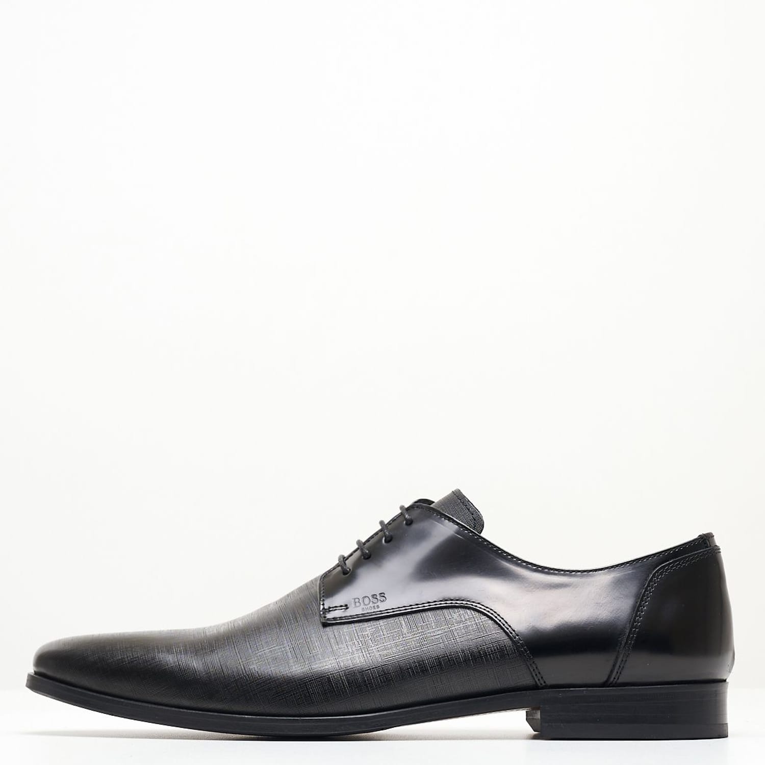 Ανδρικά Παπούτσια Δετά X4972.Glm Μαύρο Δέρμα Boss shoes