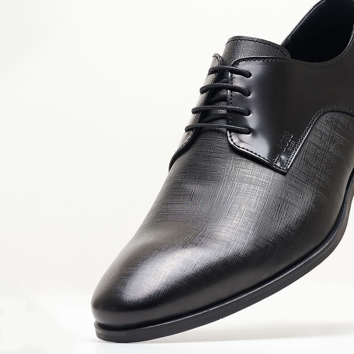 Ανδρικά Παπούτσια Δετά X4972.Glm Μαύρο Δέρμα Boss shoes
