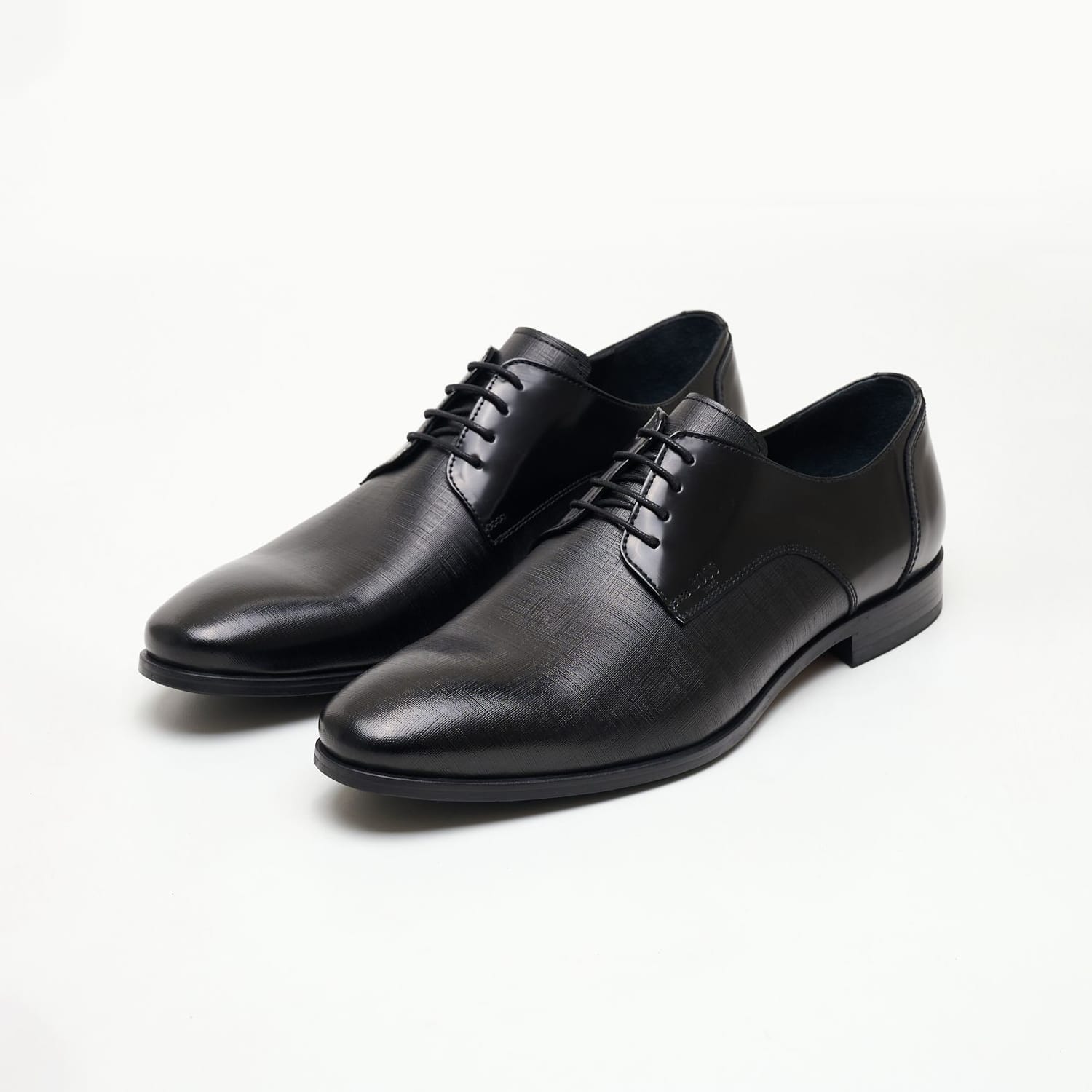Ανδρικά Παπούτσια Δετά X4972.Glm Μαύρο Δέρμα Boss shoes