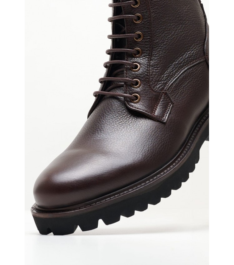 Men Boots X5114 Brown Leather Boss shoes