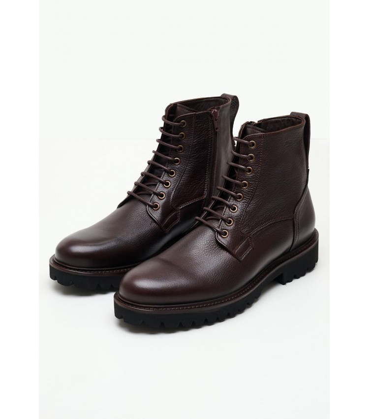 Men Boots X5114 Brown Leather Boss shoes