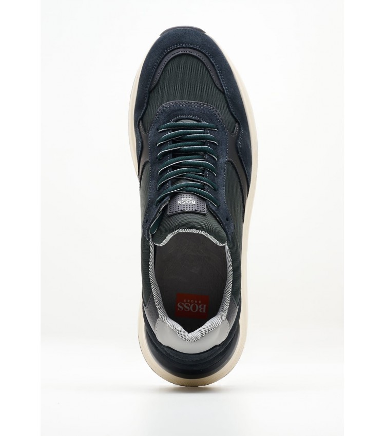 Men Casual Shoes X640 Blue Leather Boss shoes