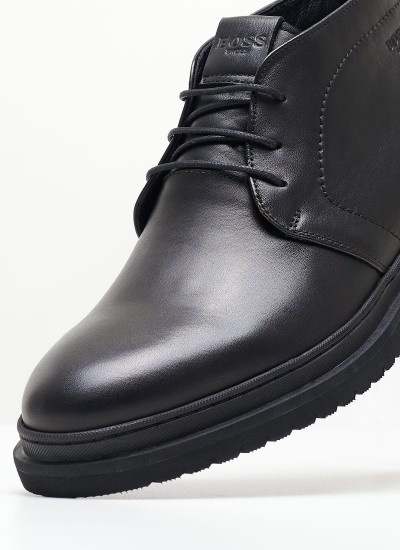 Ανδρικές Ζώνες NB1810.12.12 Μαύρο Δέρμα Λουστρίνι Boss shoes