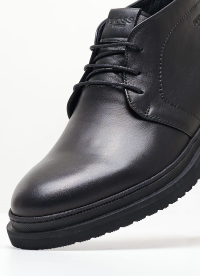 Men Boots X6793 Black Leather Boss shoes