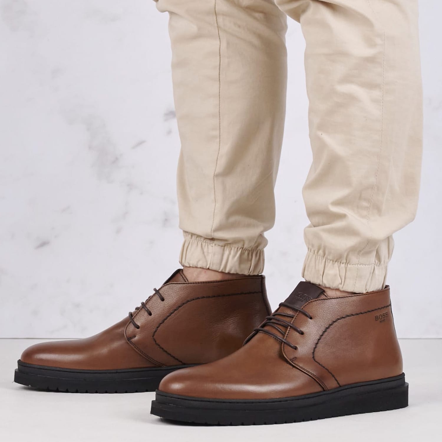 Ανδρικά Μποτάκια X6793 Ταμπά Δέρμα Boss shoes Ανδρικά Μποτάκια X6793 Ταμπά Δέρμα Boss shoes