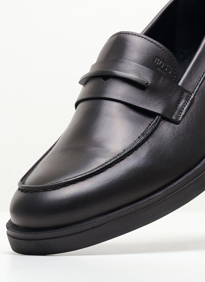 Ανδρικές Ζώνες NB1810.12.12 Μαύρο Δέρμα Λουστρίνι Boss shoes