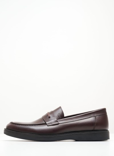 Ανδρικά Μοκασίνια R6711 Μαύρο Δέρμα Boss shoes