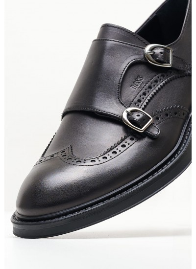 Ανδρικά Μοκασίνια X7261 Μαύρο Δέρμα Boss shoes