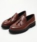 Men Moccasins X7323 Brown Leather Boss shoes