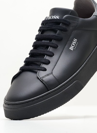 Men Casual Shoes XU321.C Black Leather Boss shoes