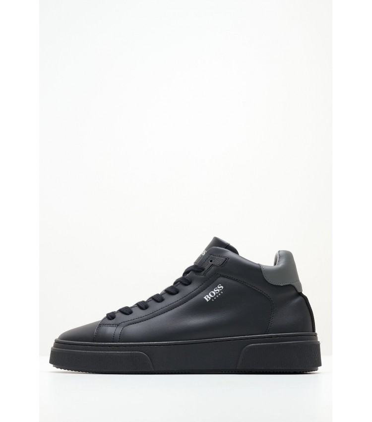 Ανδρικά Παπούτσια Casual XU323.C Μαύρο Δέρμα Boss shoes