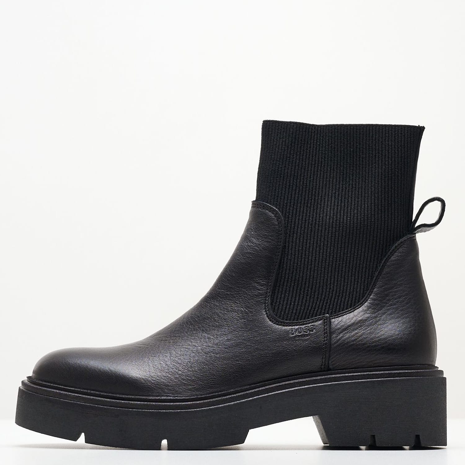 Γυναικεία Μποτάκια XW7284 Μαύρο Δέρμα Boss shoes