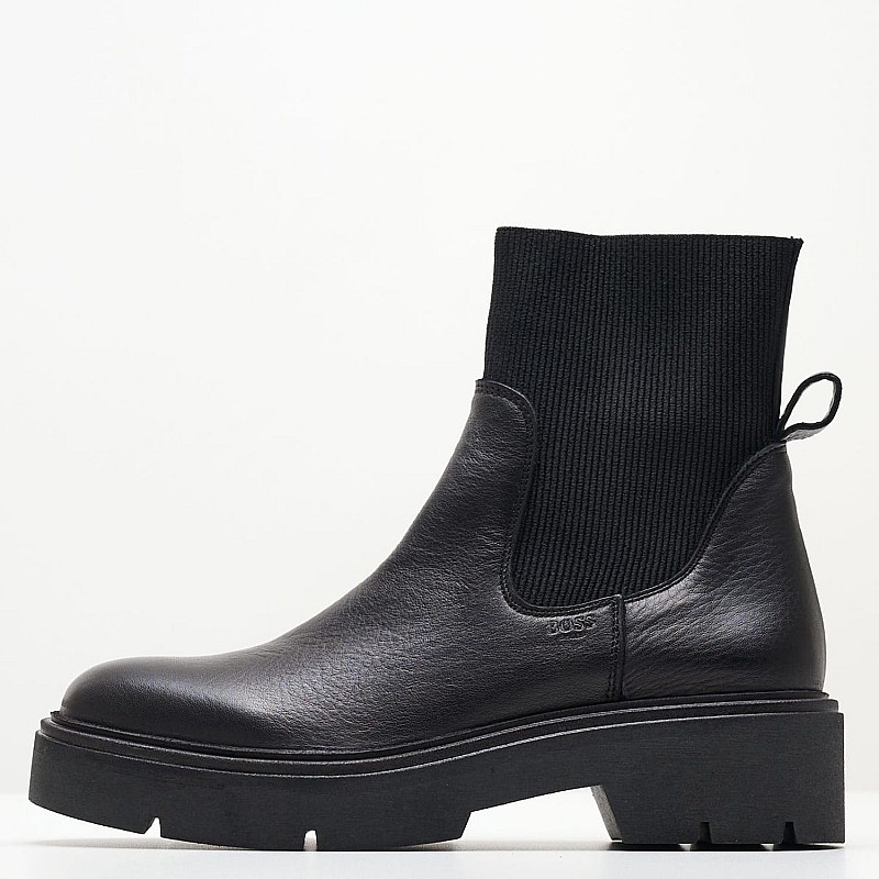 Γυναικεία Μποτάκια XW7284 Μαύρο Δέρμα Boss shoes