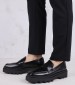 Women Moccasins XWB341 Black Leather Boss shoes