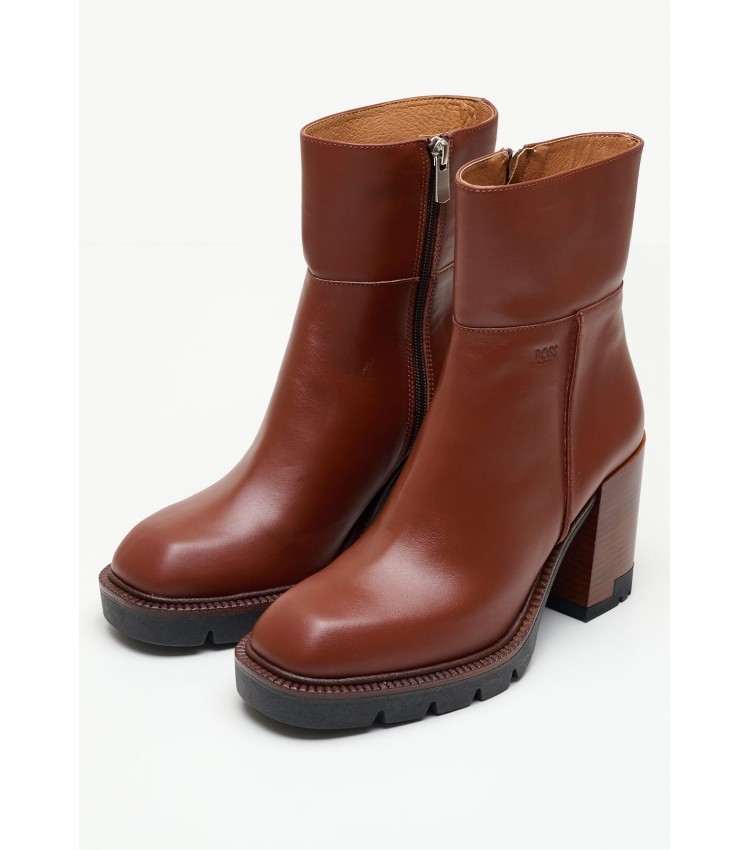 Women Boots XWB810 Brown Leather Boss shoes