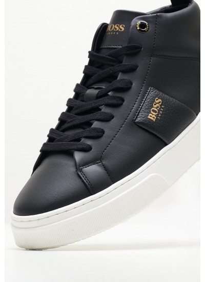 Ανδρικά Παπούτσια Casual XZ520 Μαύρο Δέρμα Boss shoes