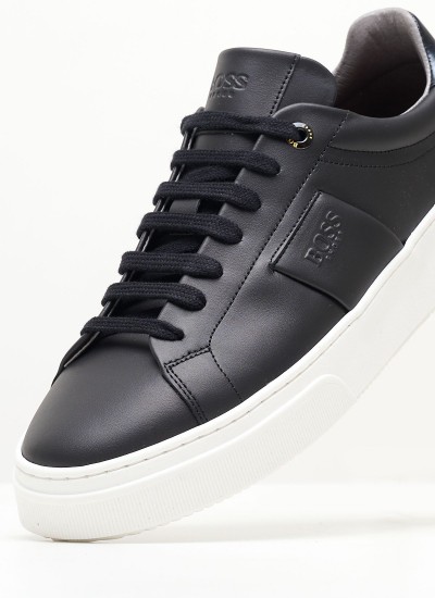 Ανδρικά Παπούτσια Casual XZ521 Μαύρο Δέρμα Boss shoes