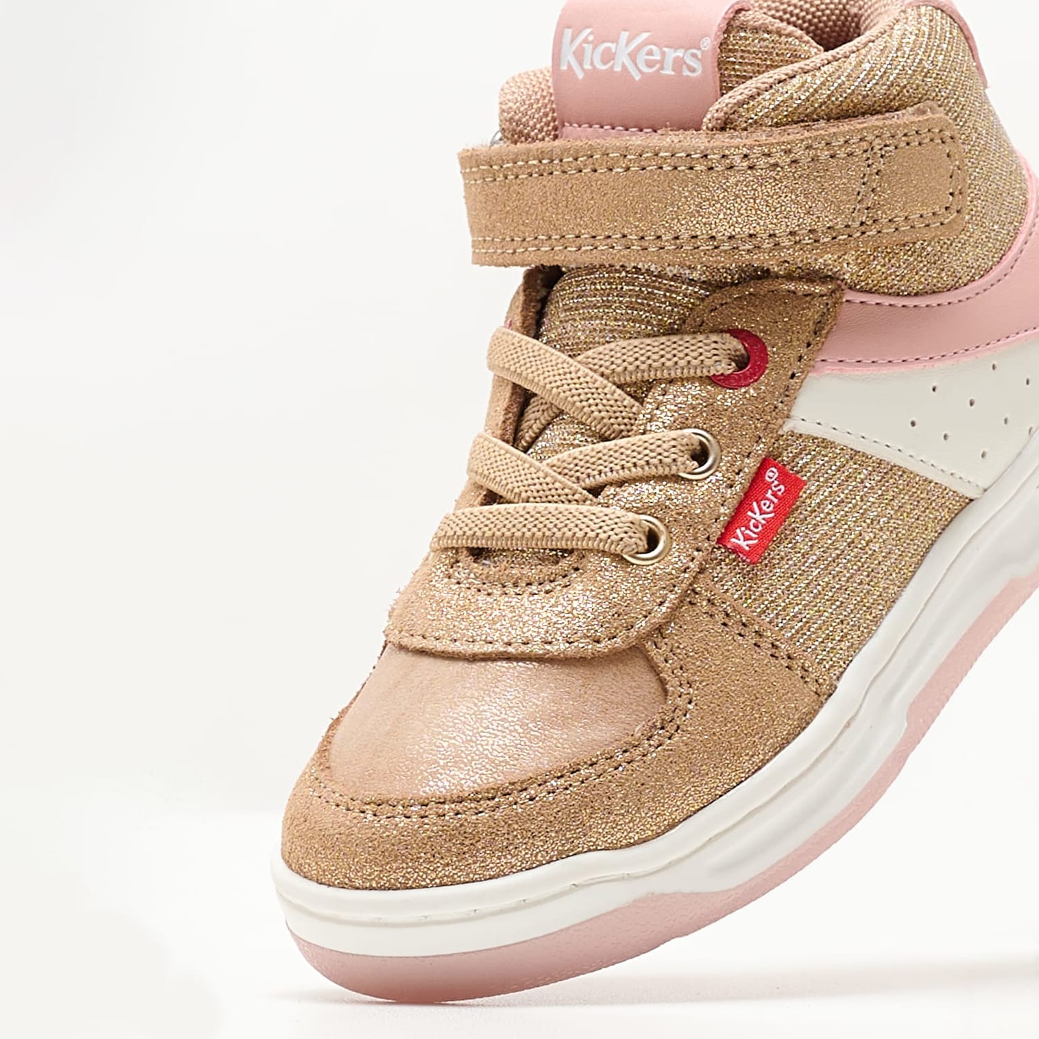 Παιδικά Μποτάκια Kickalien24 Χρυσό Δέρμα Kickers