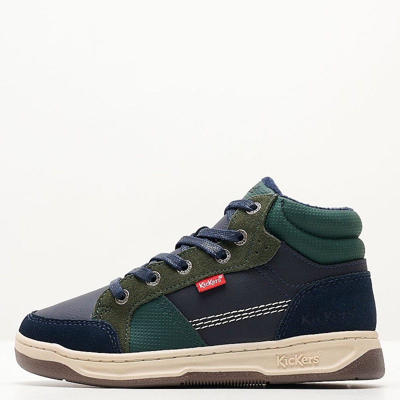 Kids Boots Kickosta Blue Leather Kickers