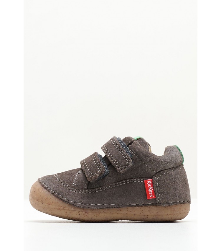 Kids Casual Shoes Sostankro.Gris Grey Buckskin Kickers