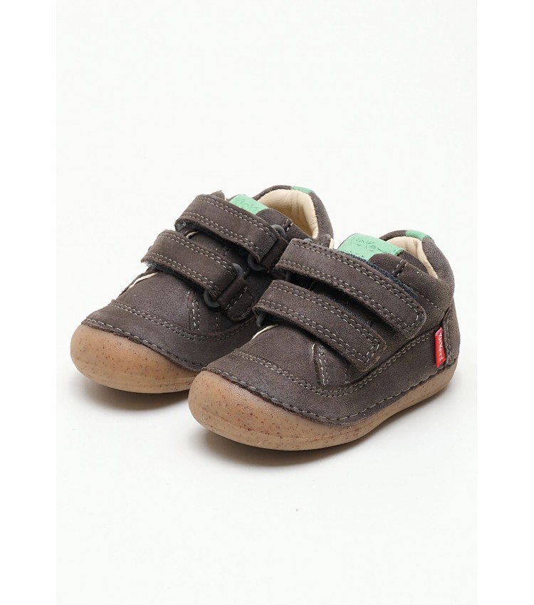 Kids Casual Shoes Sostankro.Gris Grey Buckskin Kickers