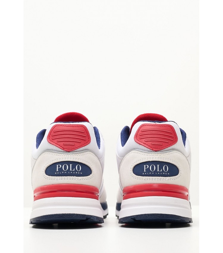 Ανδρικά Παπούτσια Casual Trackstr.200 Άσπρο Δέρμα Ralph Lauren